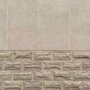 宜宾 黄金麻自然面蘑菇石配荔枝面干挂