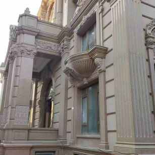 宜宾 黄金麻花岗岩光面别墅外墙干挂施工完成