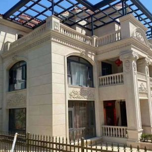 宜宾 黄金麻花岗岩荔枝面别墅外墙干挂