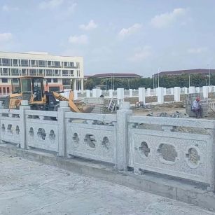 宜宾 白麻花岗岩荔枝面河道栏杆