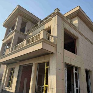 宜宾 黄金麻花岗岩石材荔枝面外墙干挂效果展示