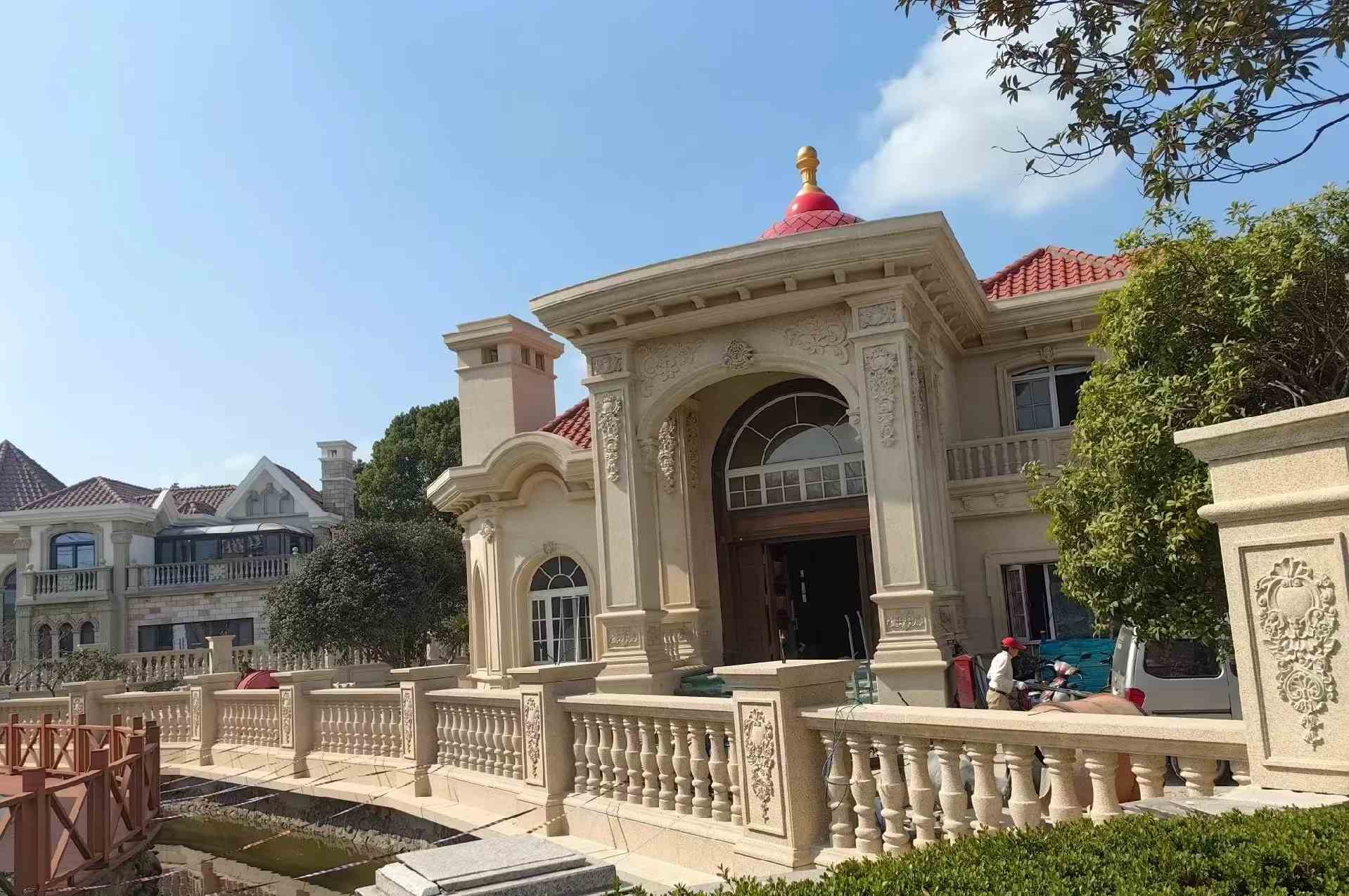 宜宾 黄金麻花岗岩欧式别墅