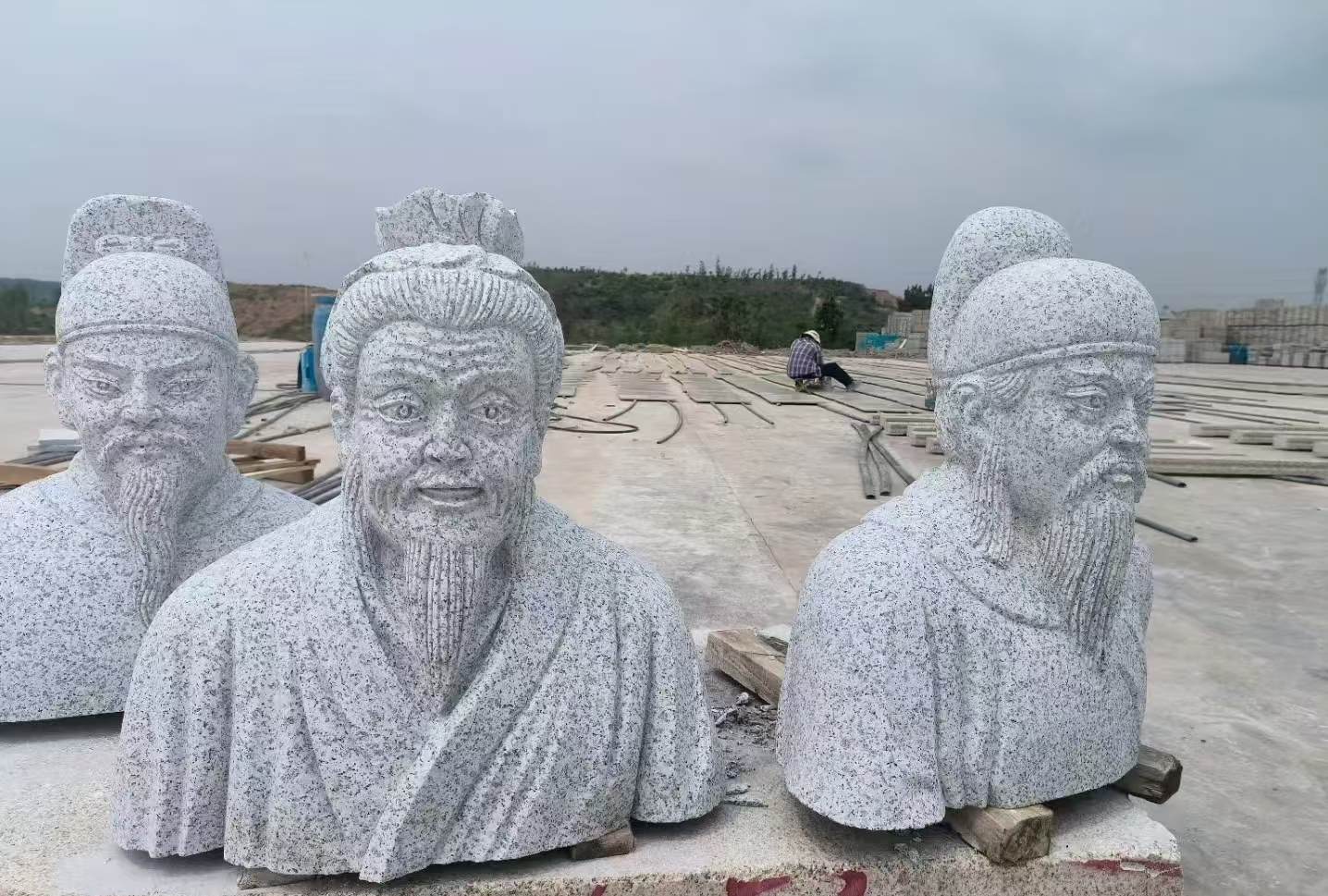 宜宾 白麻花岗岩石材人物立体雕刻