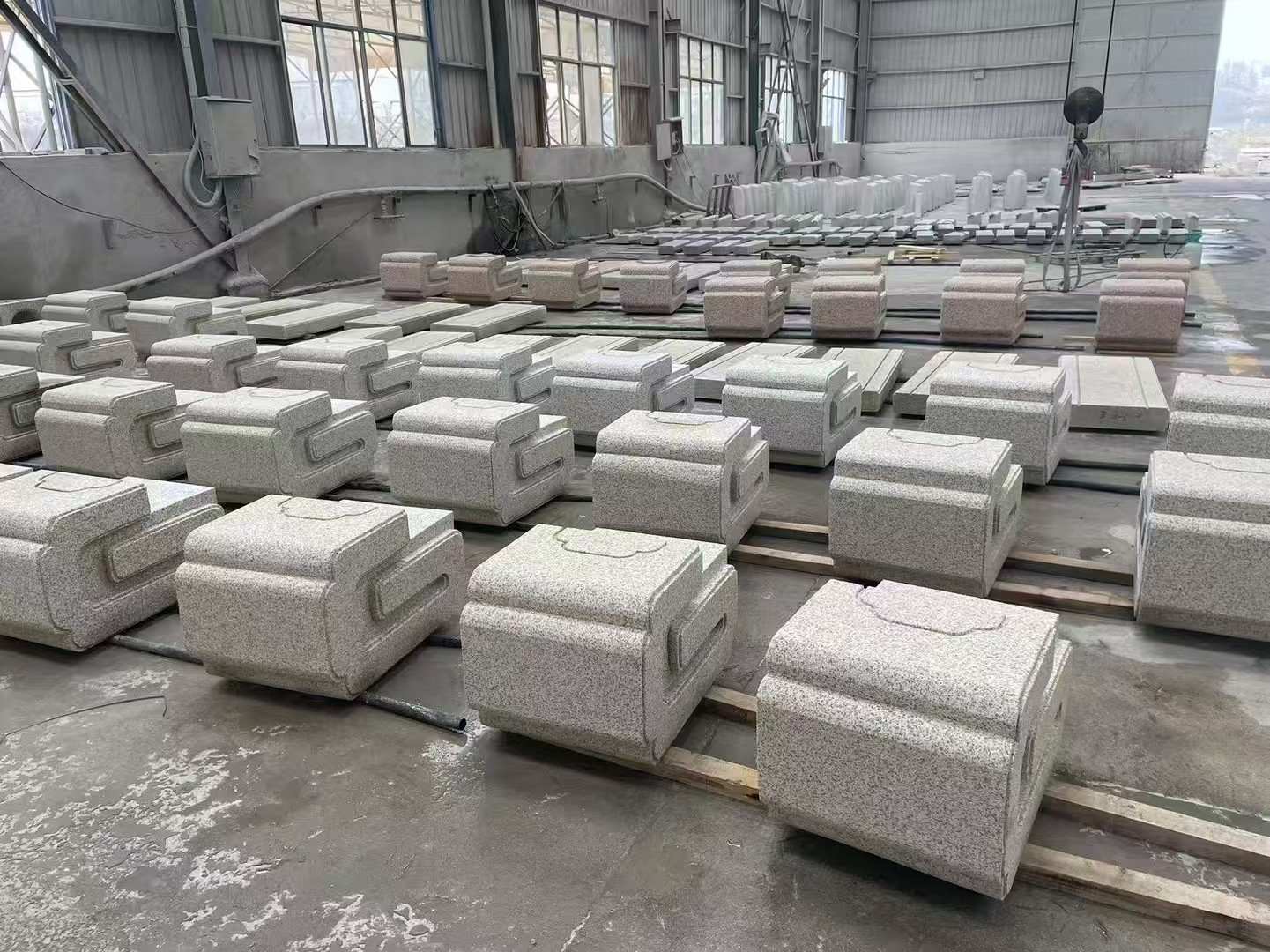 宜宾 白麻花岗岩异形加工-石凳，坐凳